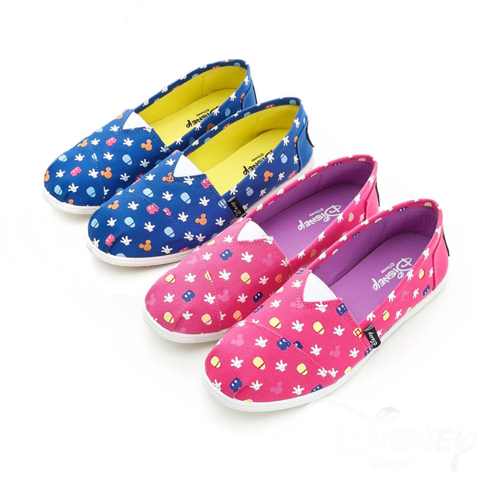 Disney 經典米奇懶人鞋 -桃/藍(DW3101)