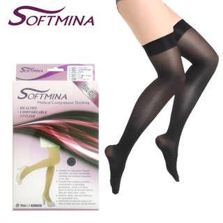 【Softmina】漸進式壓力襪-超薄大腿襪(包趾)
