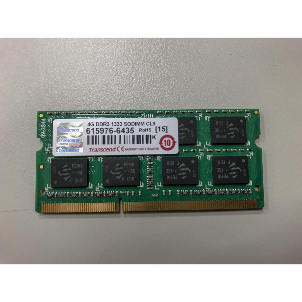 創見 Transcend 4G 4GB DDR3 1333 筆電 雙面 記憶體