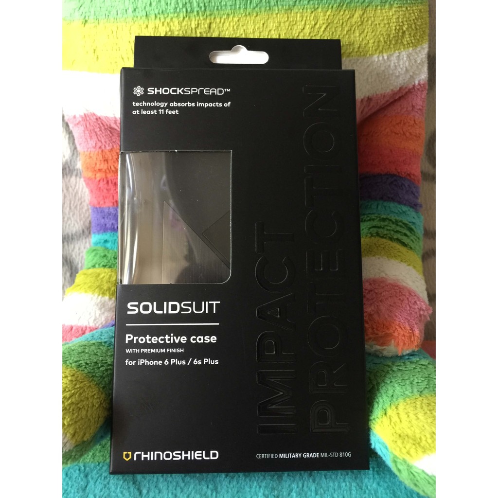 全新八折！SolidSuit 犀牛盾防摔金屬髮絲紋路手機殼 iphone 6 plus/ 6s plus
