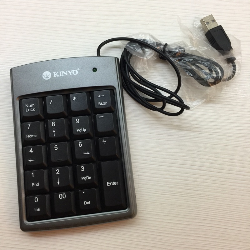 【KINYO】KBX-02 手提電腦專用數字鍵盤 USB插頭 19鍵