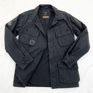 深灰 極度乾燥 軍裝外套 superdry 夾克 大衣 暗袋 斯里蘭卡製 保證正品~ #8996