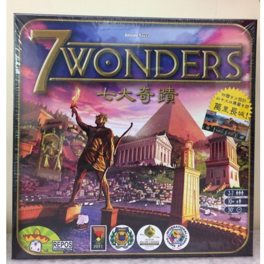 【桌遊世界】正版桌遊 七大奇蹟 7 Wonders 含萬里長城