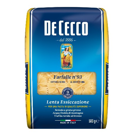 DE CECCO 得科 大 蝴蝶結麵 義大利麵 500g ＊水蘋果＊ L-149