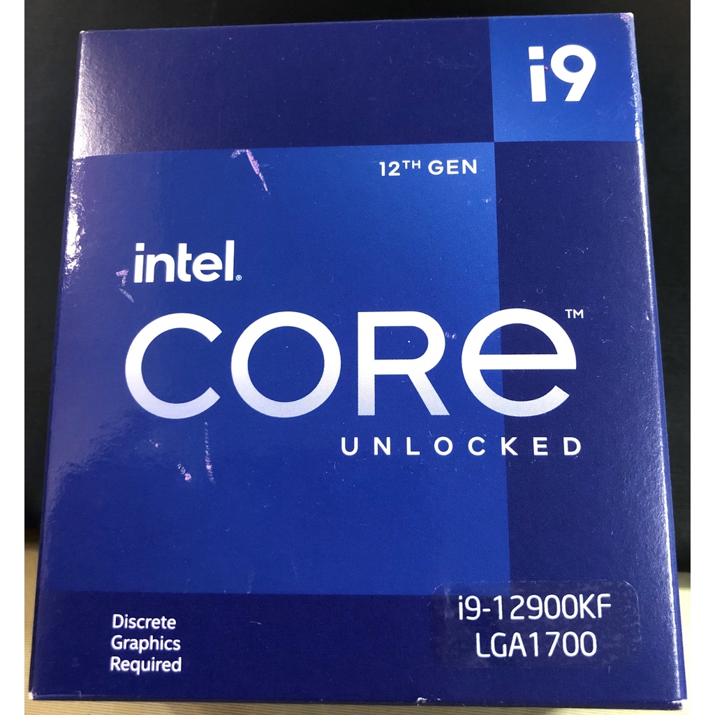 【Intel 英特爾】12代Core i9-12900KF 中央處理器，自售，數量1