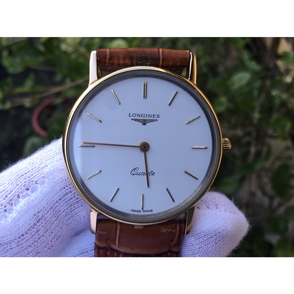 浪琴 LONGINES 18k金 石英動力 錶徑32mm