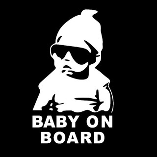 Baby on board 反光車貼 汽车用品 反光警示車貼 車內有寶寶 個性車身貼 孕婦媽媽汽車門貼