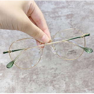 防輻射眼鏡圓形金屬框架眼鏡女士/男士可互換鏡片眼鏡架