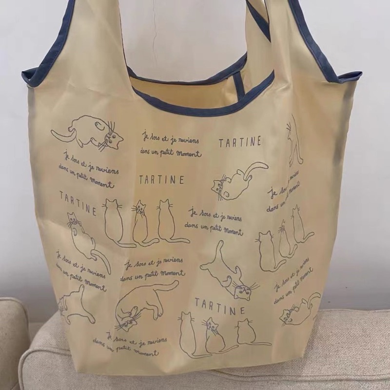 👑［台灣出貨］ 貓咪造型大容量環保購物袋
