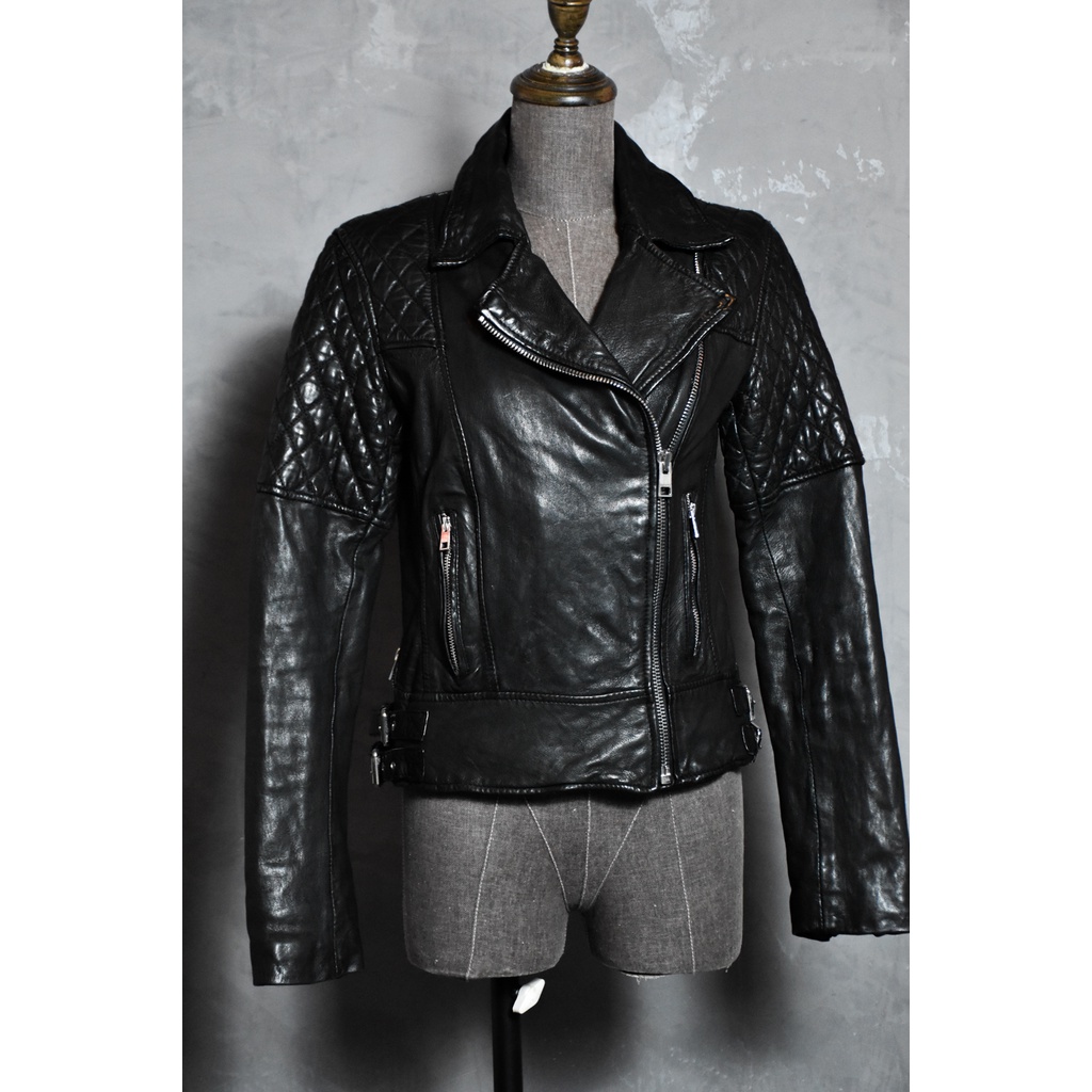 AllSaints Quilted Leather Biker Jacket 騎士菱格紋皮衣夾克
