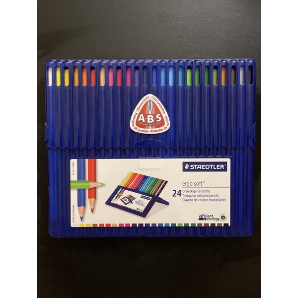 ［二手］施德樓 STAEDTLER Ergosoft 全美三角油性色鉛筆 標準型24色組