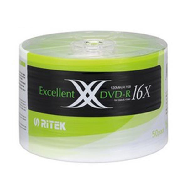 RiTEK錸德 16X DVD-R 裸裝 4.7GB X版 50片/組 (超商取件最多5組)