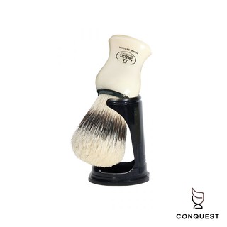 【 CONQUEST 】義大利 OMEGA 專業修容刮鬍刷品牌 80266 經典基本款刮鬍刷(含刷架) 100%純豬鬃毛