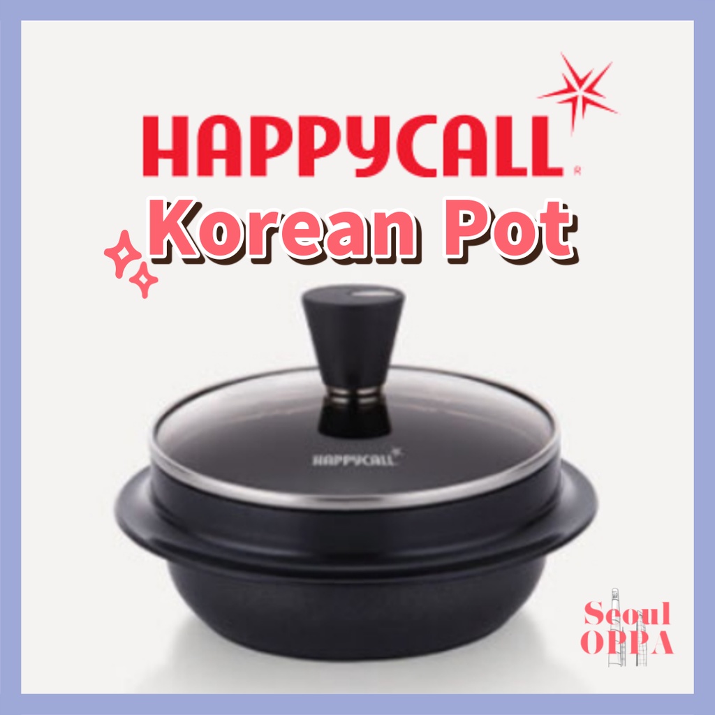 [Happycall] 不粘韓國鐵鍋傳統鈦鍋加瑪斯托鍋 16cm, 韓國製造的 18cm 電磁飯鍋廚具