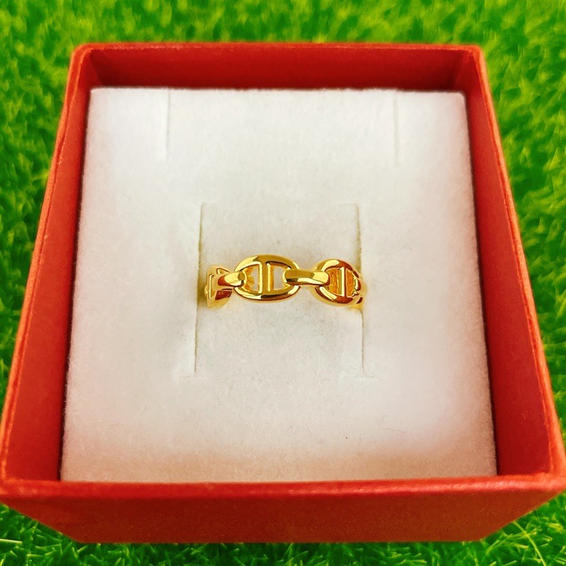 景福珠寶銀樓✨純金✨黃金戒指 豬鼻子 日字 固定圍 6D 造型 戒指