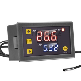 W3230 DC 12V 24V 110V-220V AC 數字溫度控制器 LED 顯示恆溫器, 帶加熱冷卻控制