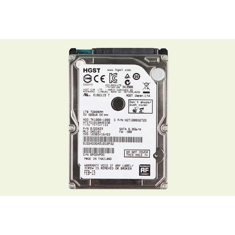 HGST\/日立HTS721010A9E630 1T筆記本硬碟1TB2.5寸7200\/32M機械