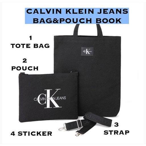最後現貨  日本Calvin Klein凱文克萊 ck 兩件組手提包托特包 側背包斜背包收納包小方包 雜誌附錄