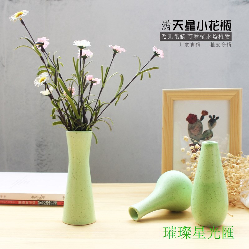 璀璨綠色馬卡龍小花插陶瓷家居小擺件插枝水培小花瓶工藝品 蝦皮購物