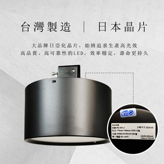 臺灣製造 日本晶片 軌道筒燈 獨家特製 15W 20W LED 軌道燈 大圓筒
