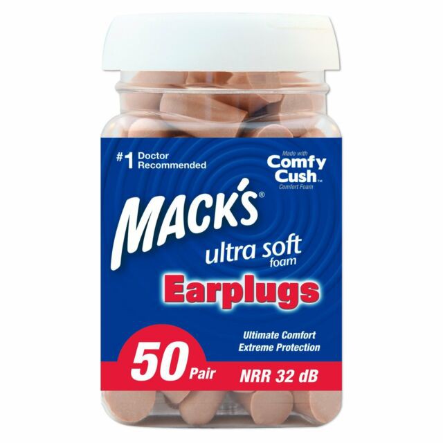 清倉價：現貨Mack's Ultra Soft Form Earplugs超柔軟泡棉耳塞(50對)舒適耳塞,對抗打鼾