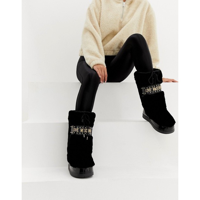 love moschino sequin snow boots