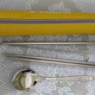 不鏽鋼吸管，筷子，湯匙3入組 ( 附套子 )