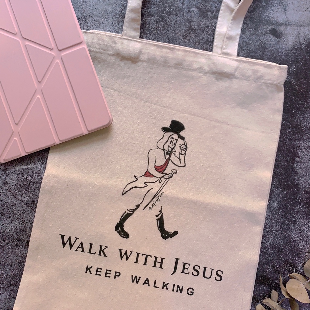包包/手提包/側背包/托特包/帆布包/購物袋 耶穌走路Walk with Jesus 蘇妃小舖 基督教禮品