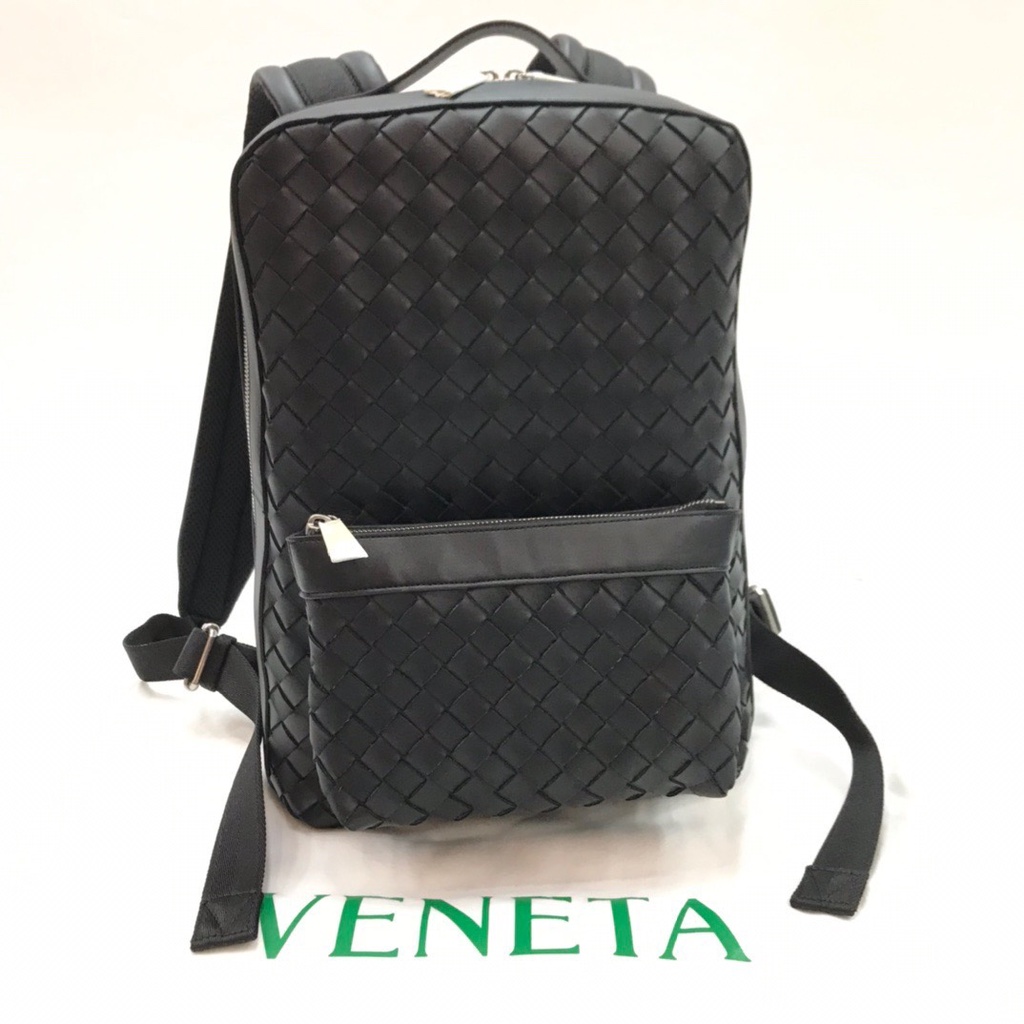 Bottega Veneta 710062 男款編織後背包 黑色