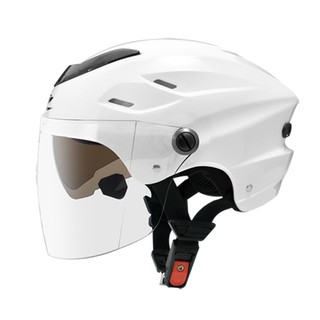 【小齊安全帽】瑞獅 ZEUS ZS-125FC ZS125FC 白色 飛行鏡 半罩安全帽 遮耳雪帽 內襯可拆洗