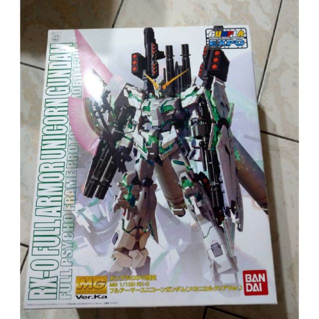 鋼彈expo限定mg 1 100 透明獨角獸全武裝獨角獸 蝦皮購物