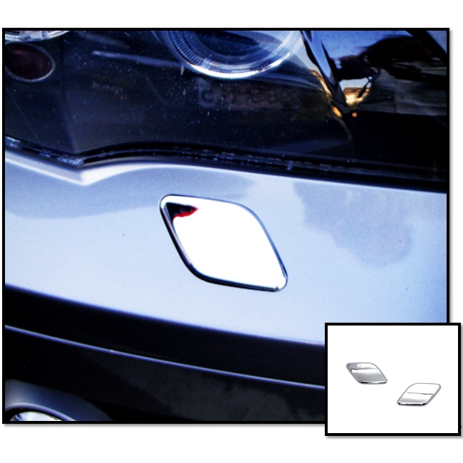 圓夢工廠 BMW X6 E71 E72 2008~2014 改裝 鍍鉻銀 前保險桿 噴水蓋 洗燈器蓋 外蓋飾貼