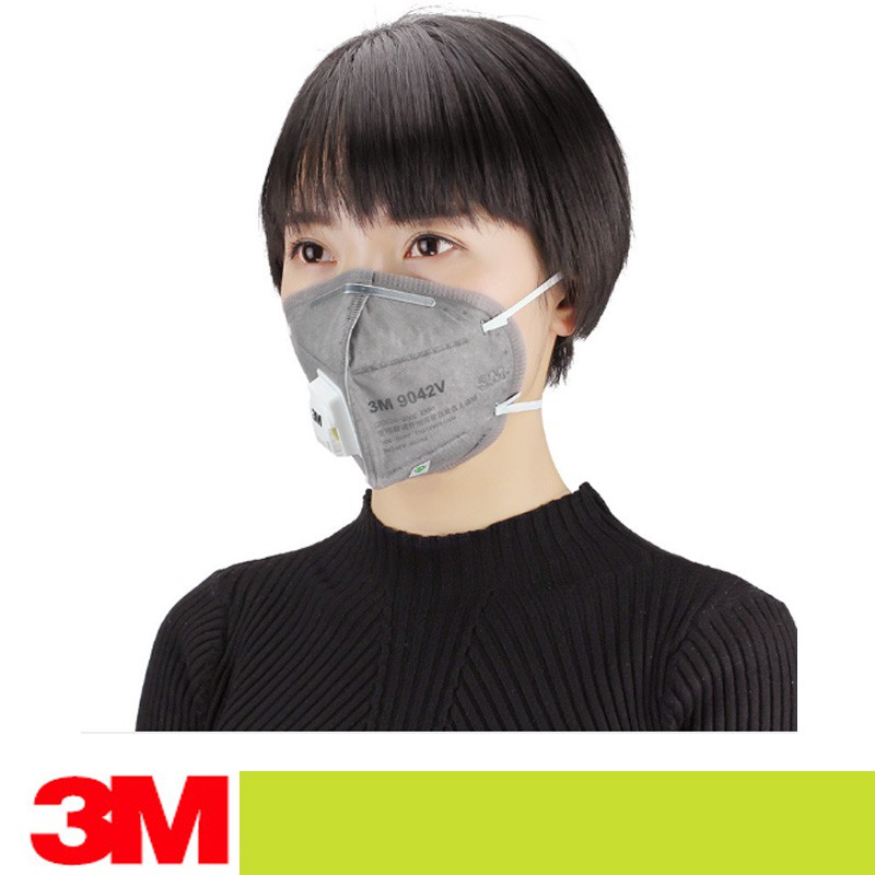 10 件裝 3M 9042V 活性炭呼吸器,帶呼吸閥防護面罩