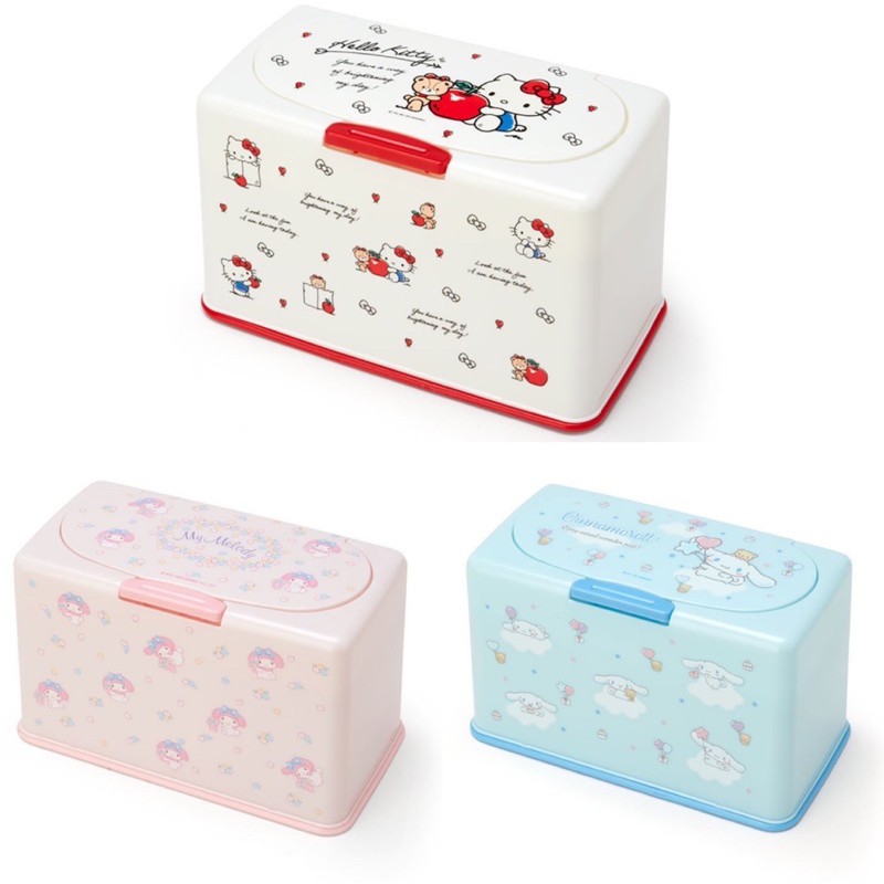 日本 凱蒂貓 KITTY貓 美樂蒂 大耳狗 口罩盒 面紙盒 收納盒 掀蓋式 口罩收納盒 Hello Kitty 三麗鷗