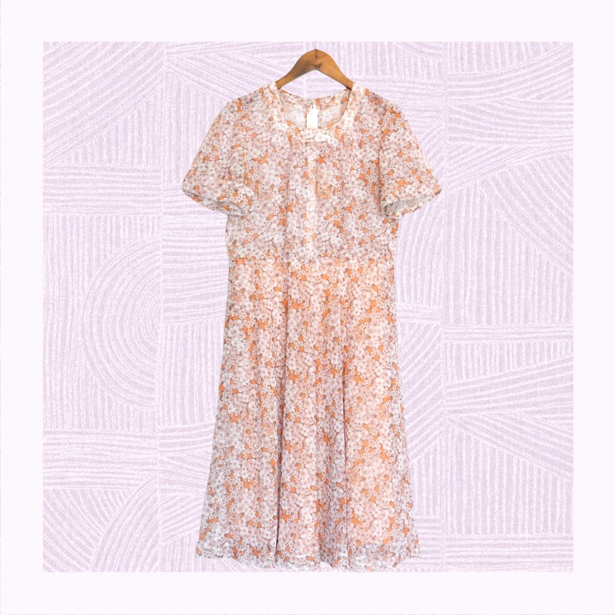 純情百貨行古著vintage 洋裝滿版碎花洋裝 蝦皮購物