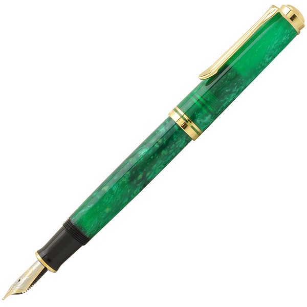 百利金 Pelikan Souverän M600鋼筆-翡翠綠 14K金筆尖 活塞上墨