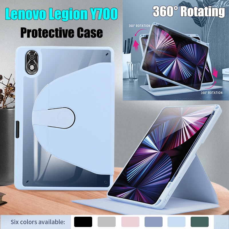 Lenovo Legion Y700 (2022) 平板電腦保護套 8.8 英寸高端透明亞克力時尚 360° 旋轉支架外