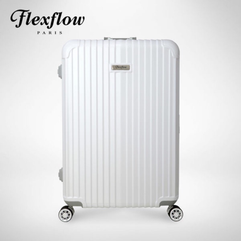 (二手)Flexflow 29吋 智能測重防爆拉鍊旅行箱 29行李箱(珍珠白)