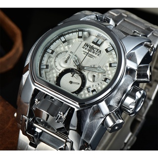 功能齊全的 Invicta 儲備螺栓 Zeus 100% 工作男士手錶石英計時碼表第一 Racheira 手錶