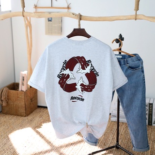 正韓 夏日recycle印花休閒短袖上衣 4色 0516 預購商品 YUPPIE