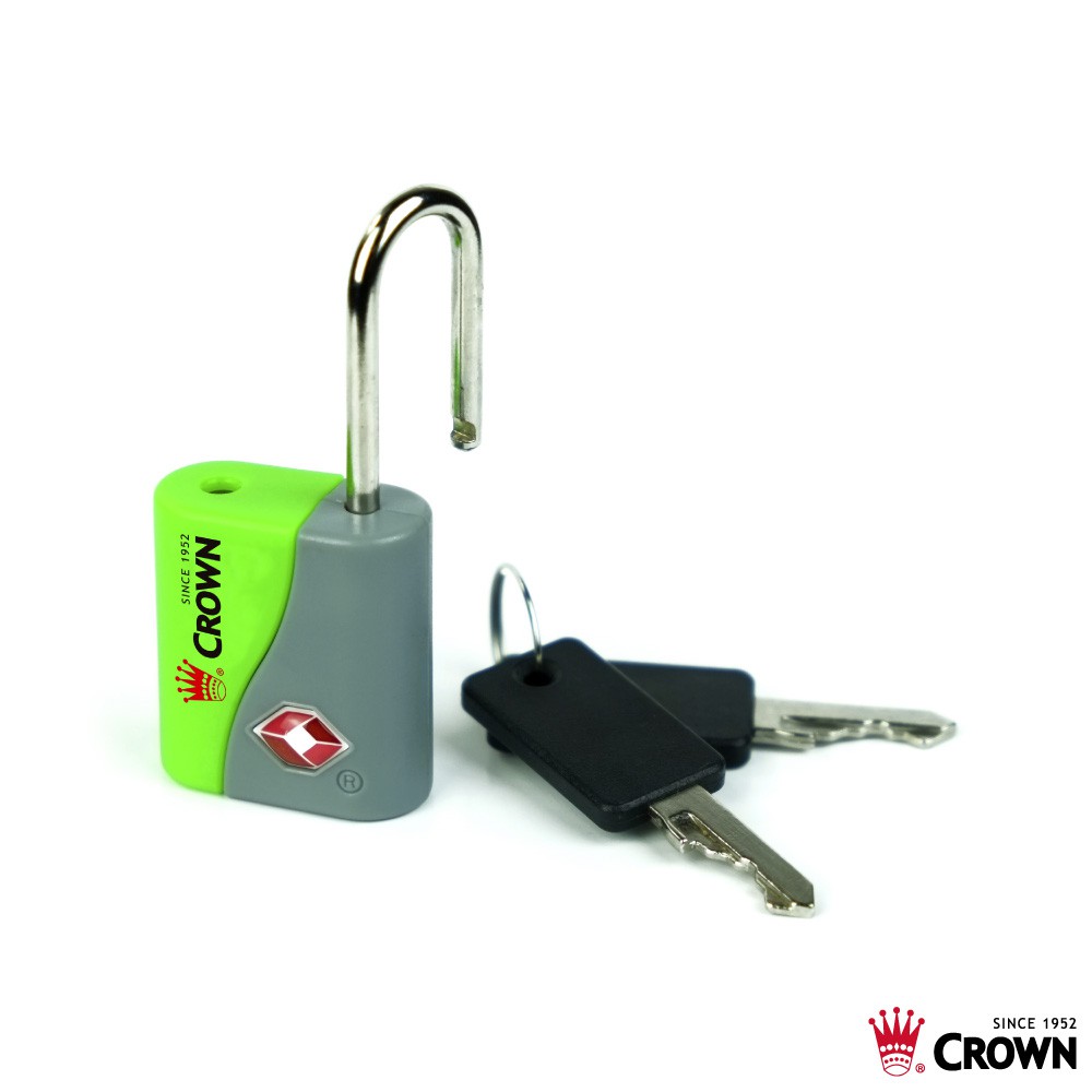 CROWN皇冠 海關鑰匙鎖 行李箱配件(C-5134綠色)【威奇包仔通】