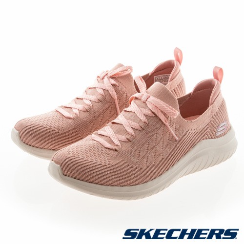 SKECHERS ULTRA FLEX 2.0 女鞋 健走 寬楦 緩震 襪套 包覆 粉【運動世界】13356WROS