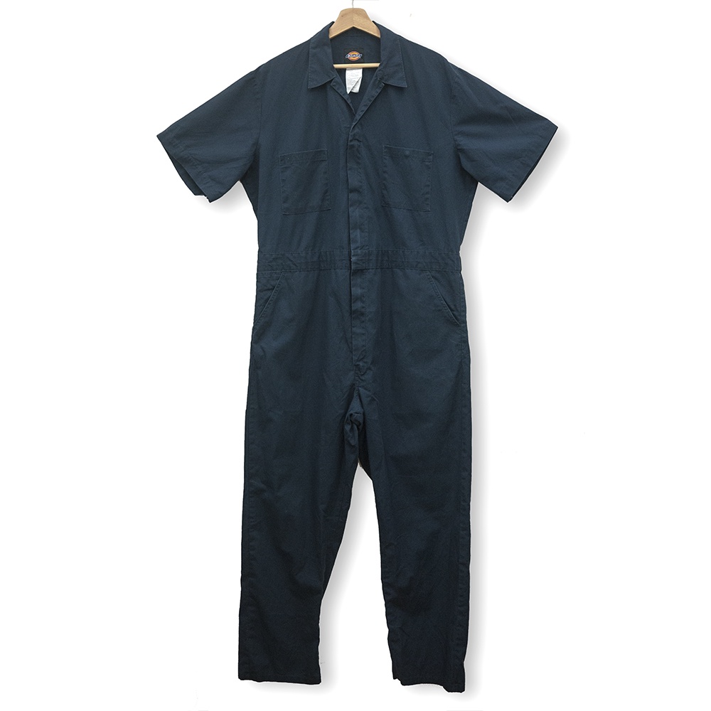 DICKIES 深藍 短袖 連身工作服 coveralls 古著 二手