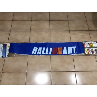 【Max魔力生活家】三菱 RALLIART 藍底白字 前擋風玻璃貼紙 擋風玻璃遮陽貼紙 (賠售出清)