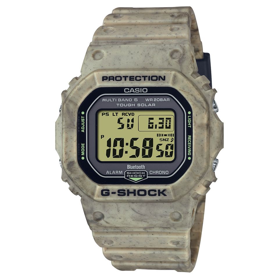 【CASIO】G-SHOCK 經典5600系列 荒野沙漠黃 太陽能電波電子錶 GW-5600SL-5 台灣卡西歐公司貨