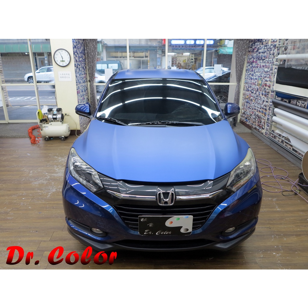 Dr. Color 玩色專業汽車包膜 Honda HR-V 消光金屬深藍_引擎蓋/車頂/尾翼