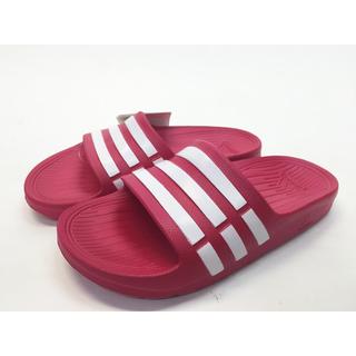 [大自在體育用品]ADIDAS 愛迪達 童鞋 防水 粉紅白 D67480 拖鞋