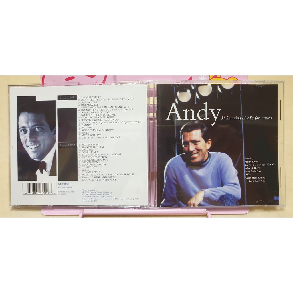 安迪威廉斯 最完美的演出精選2CD Andy Williams 歐盤