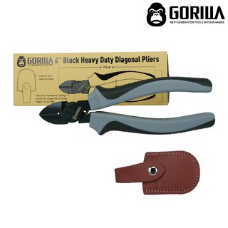 【Gorilla】6吋極黑省力剝線斜口鉗 台灣製造精品 美式斜口鉗