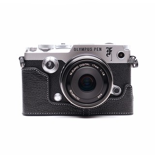 【mi81】 適用於 Olympus PEN-F 真皮開底底座手腕繩組